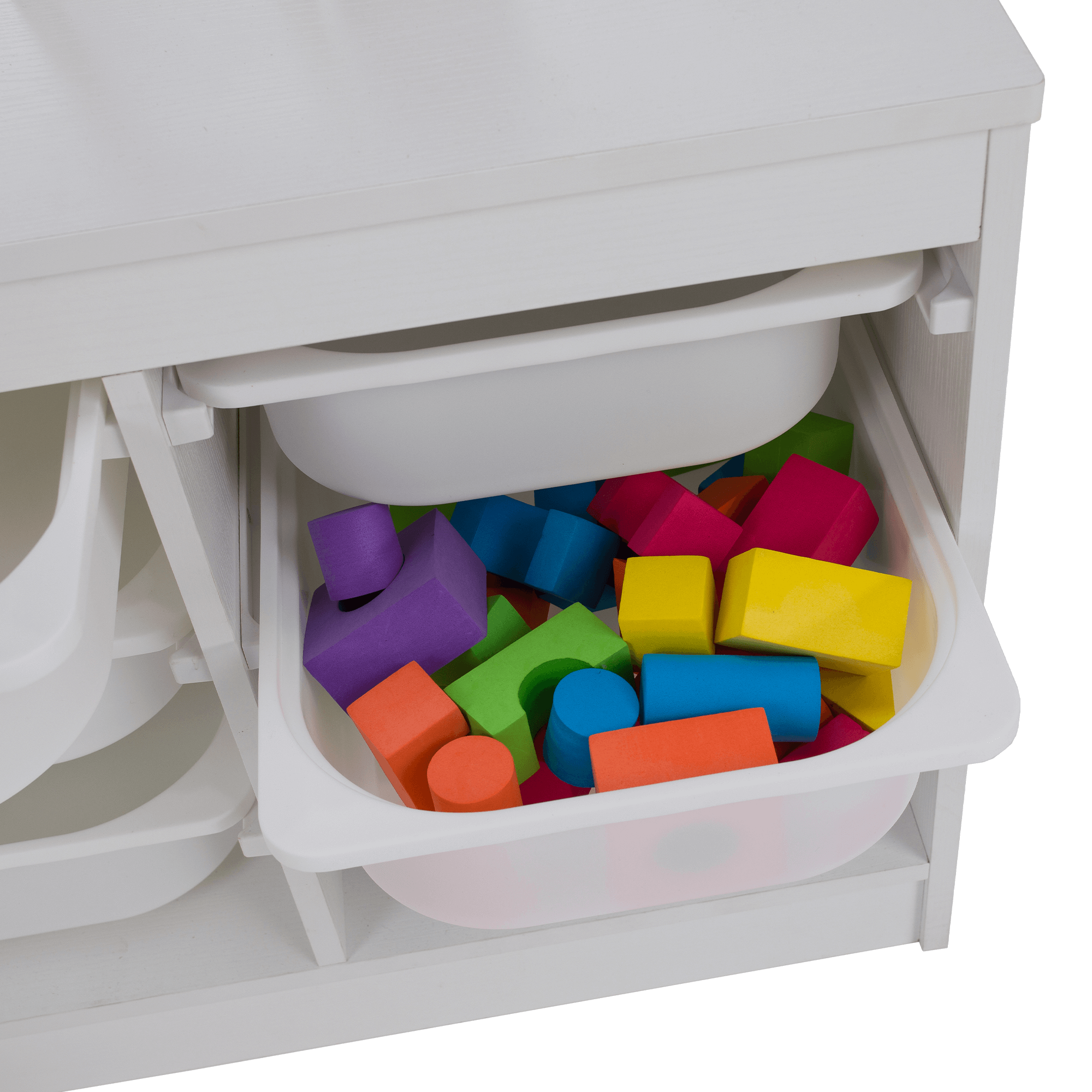 Rendszerező tárolódobozokkal, fehér, TRIMAL Rendszerező tárolódobozokkal, fehér, TRIMAL