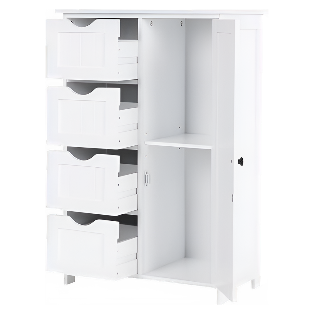 Szekrény/polcállvány, fehér, STORMI Szekrény/polcállvány, fehér, STORMI