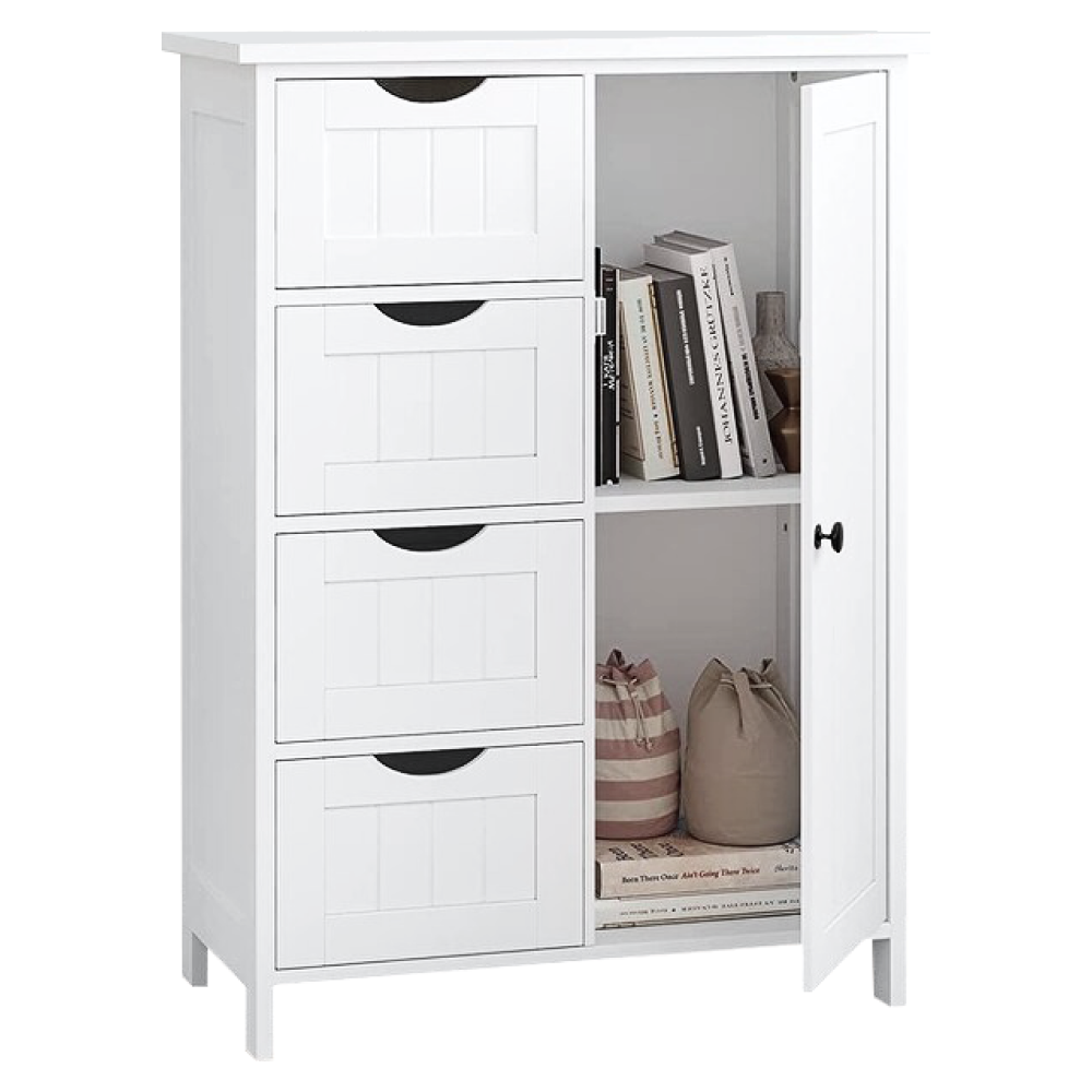 Szekrény/polcállvány, fehér, STORMI Szekrény/polcállvány, fehér, STORMI