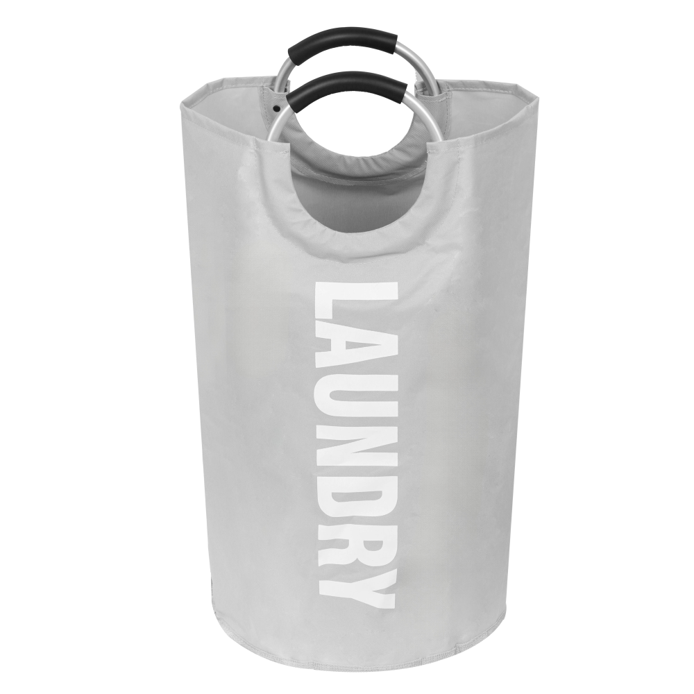 Szövet szennyestartó kosár, szürke, DARILO