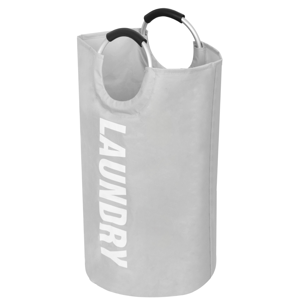 Szövet szennyestartó kosár, szürke, DARILO