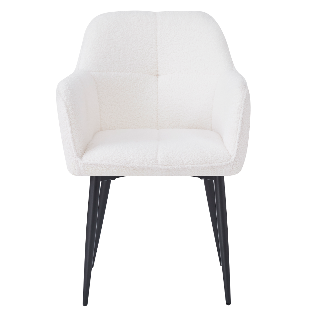 Jedálenské kreslo, biela/čierna, SENER