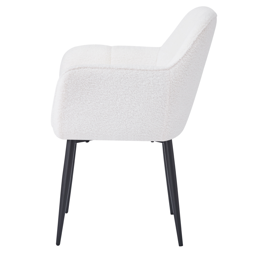 Jedálenské kreslo, biela/čierna, SENER