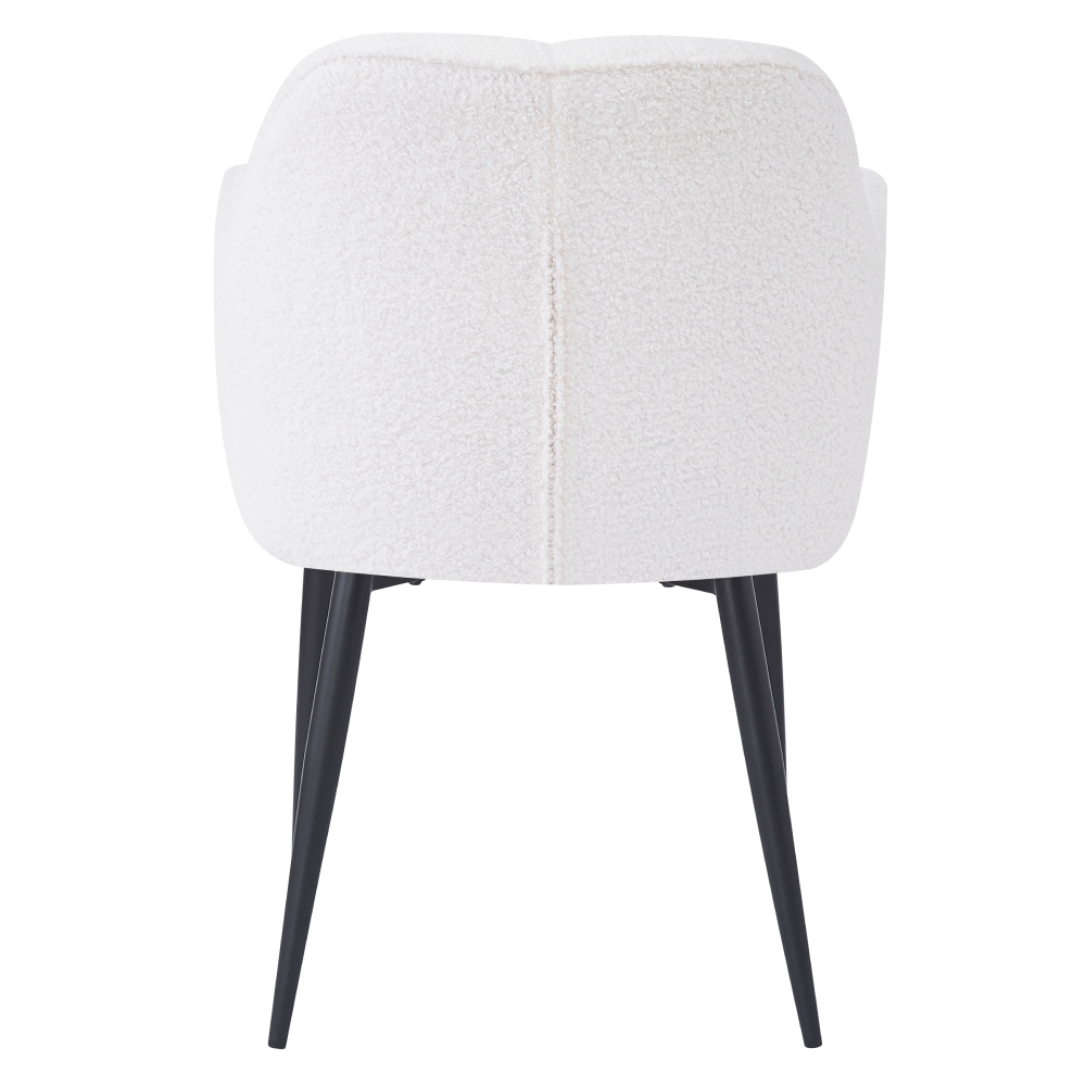 Jedálenské kreslo, biela/čierna, SENER