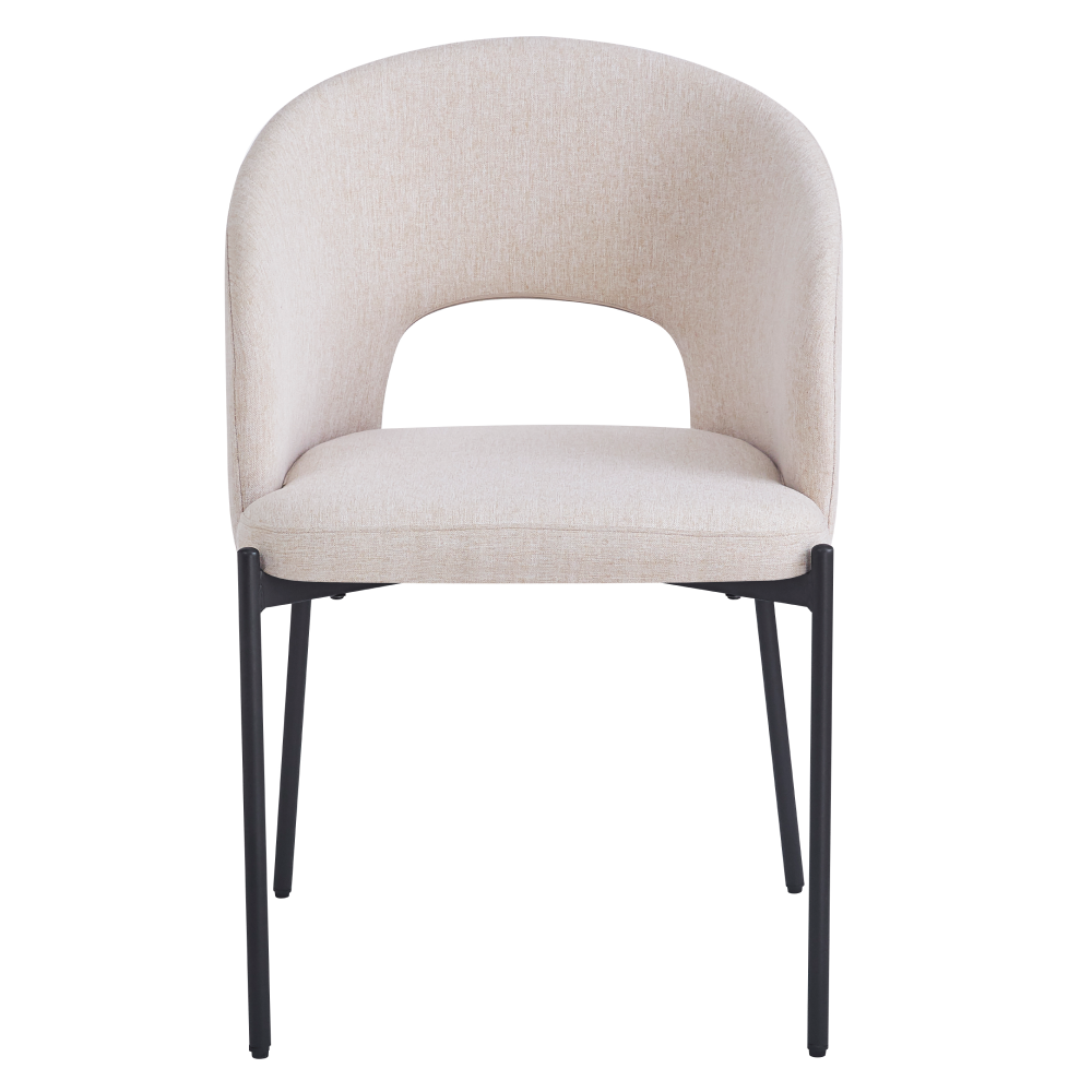 Jedálenská stolička, béžová/čierna, LONKA