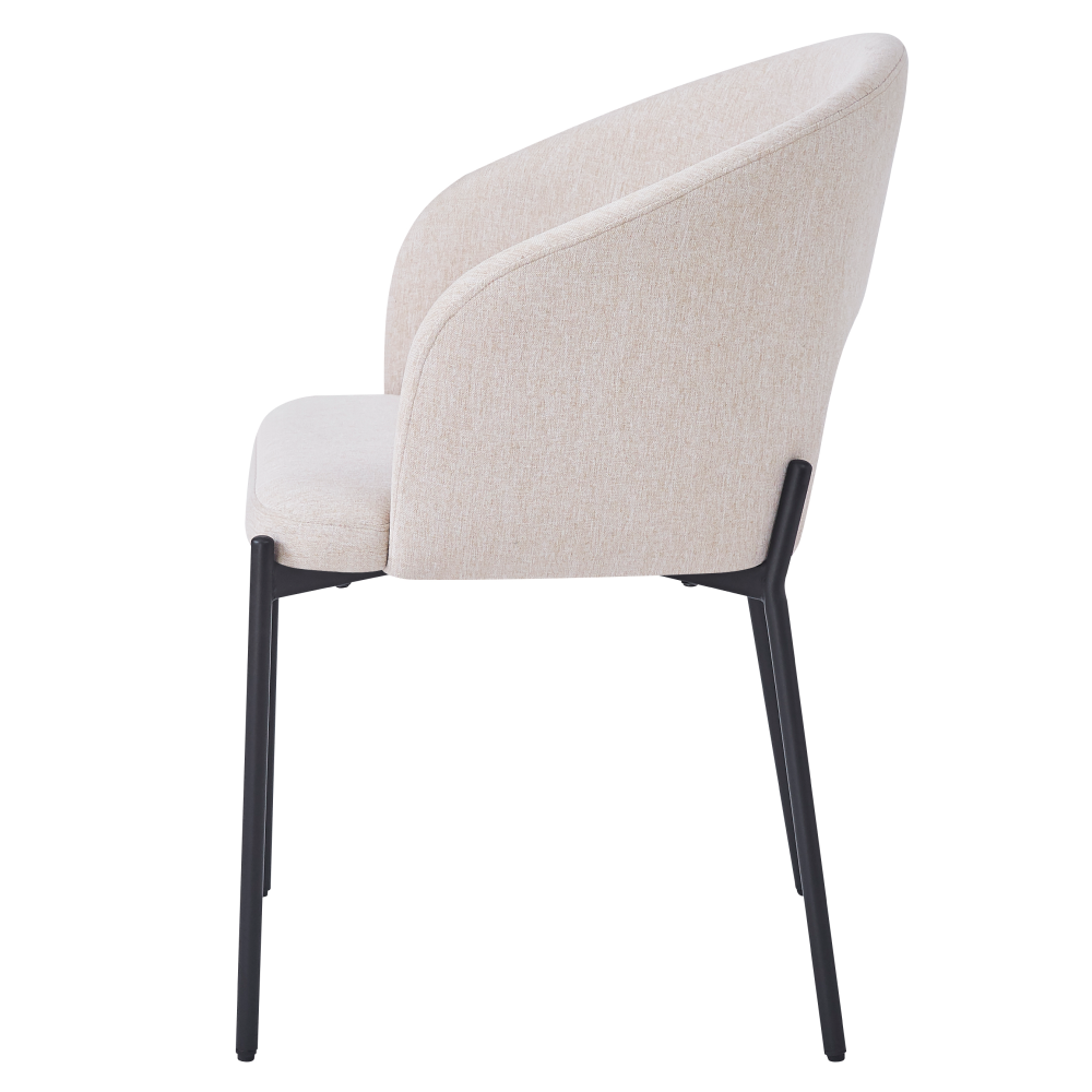 Jedálenská stolička, béžová/čierna, LONKA