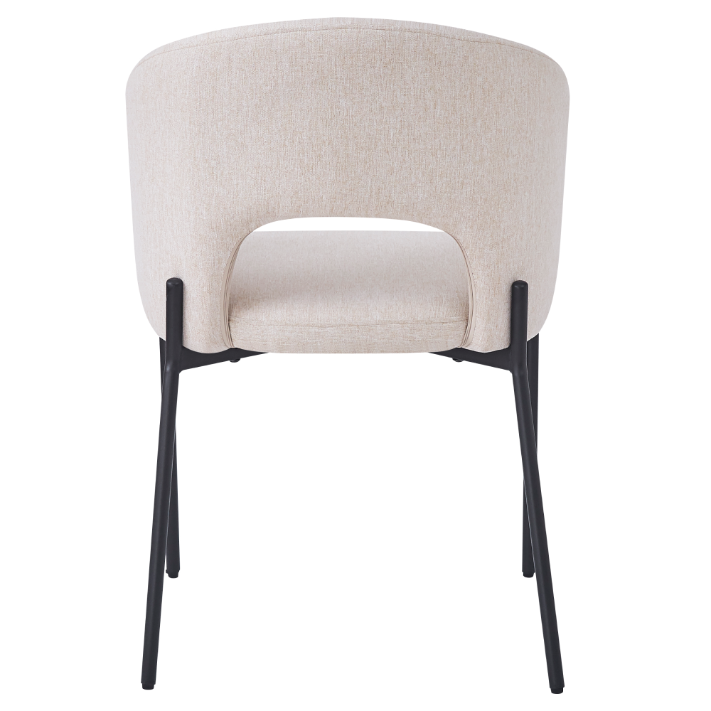 Jedálenská stolička, béžová/čierna, LONKA