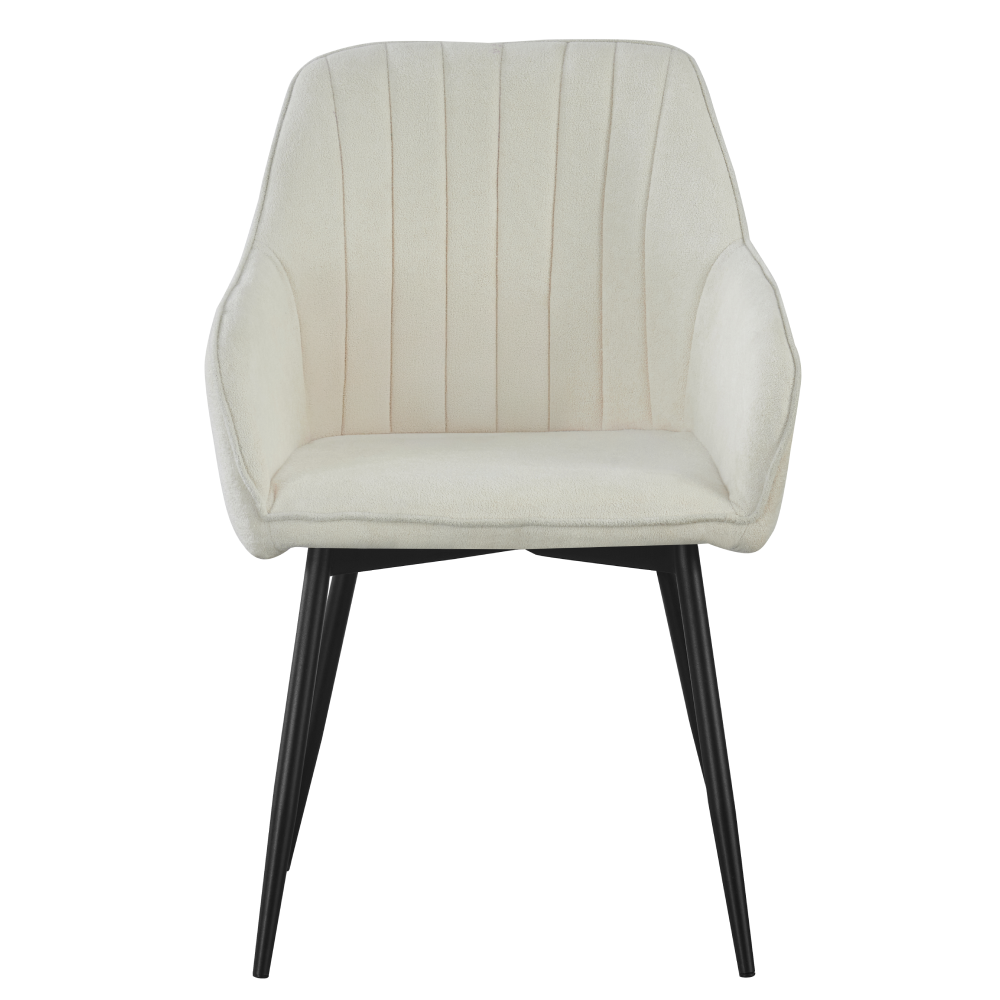 Dizajnové kreslo, krémová/čierna, VAJRO