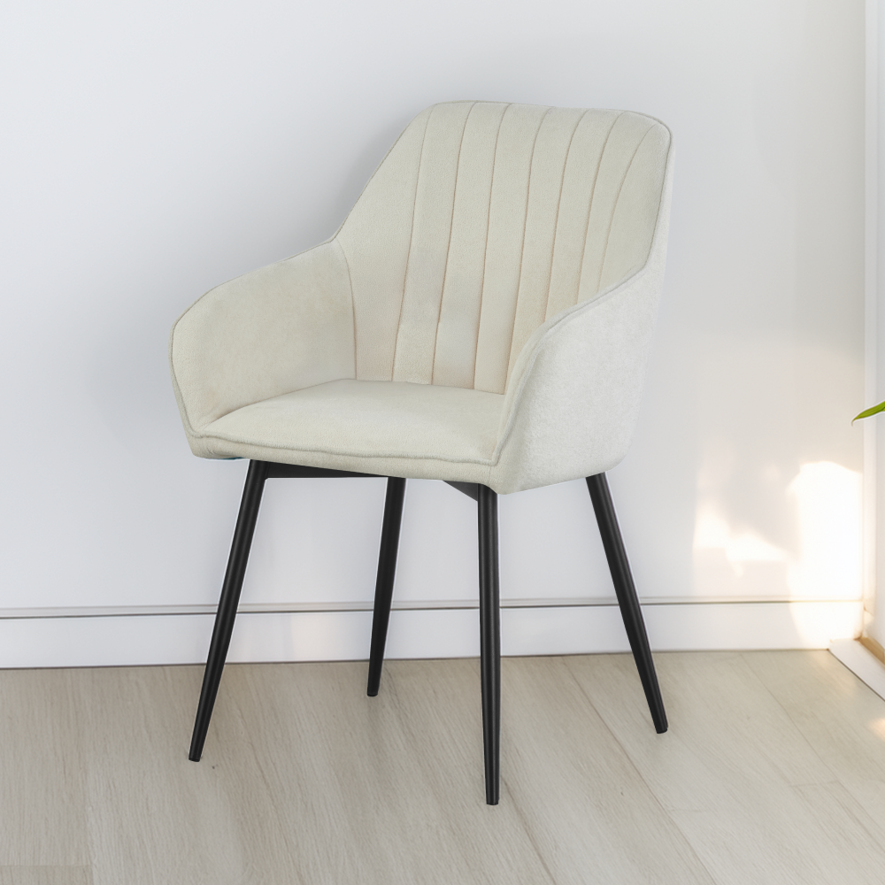 Dizajnové kreslo, krémová/čierna, VAJRO