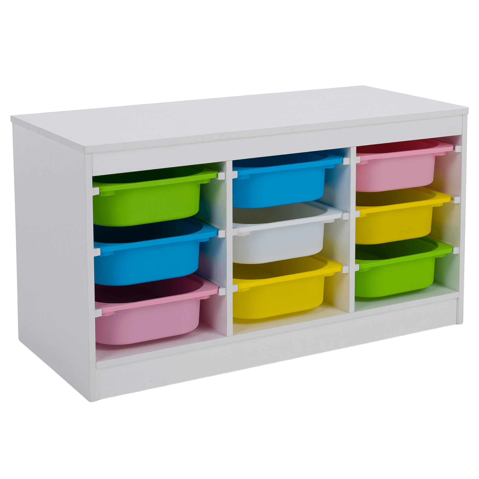 Organizér s úložnými boxy, bílá/mix barev, TRIMAL