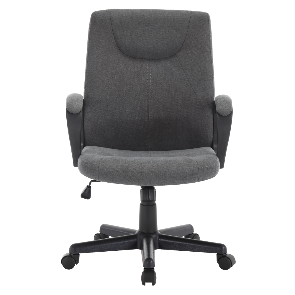 Kancelárske kreslo, tmavosivá/čierna, REVIN