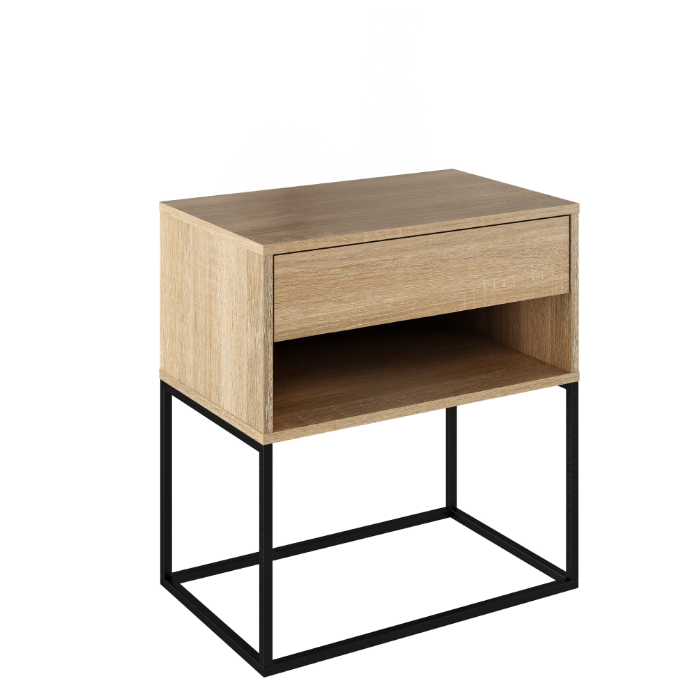 Éjjeliszekrény/kisasztal, sonoma tölgy/fekete, ARTI TYP 2 Éjjeliszekrény/kisasztal, sonoma tölgy/fekete, ARTI TYP 2