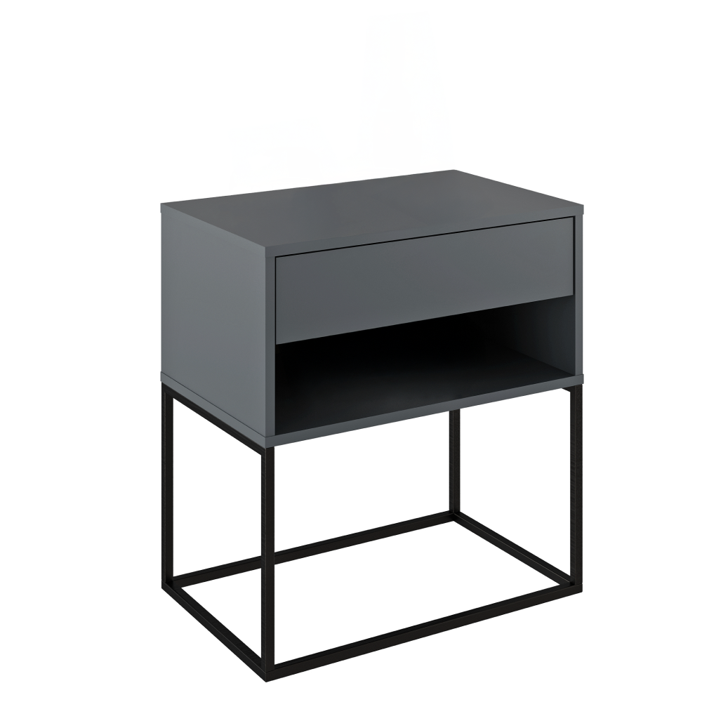 Éjjeliszekrény/kisasztal, grafit/fekete, ARTI TYP 2 Éjjeliszekrény/kisasztal, grafit/fekete, ARTI TYP 2