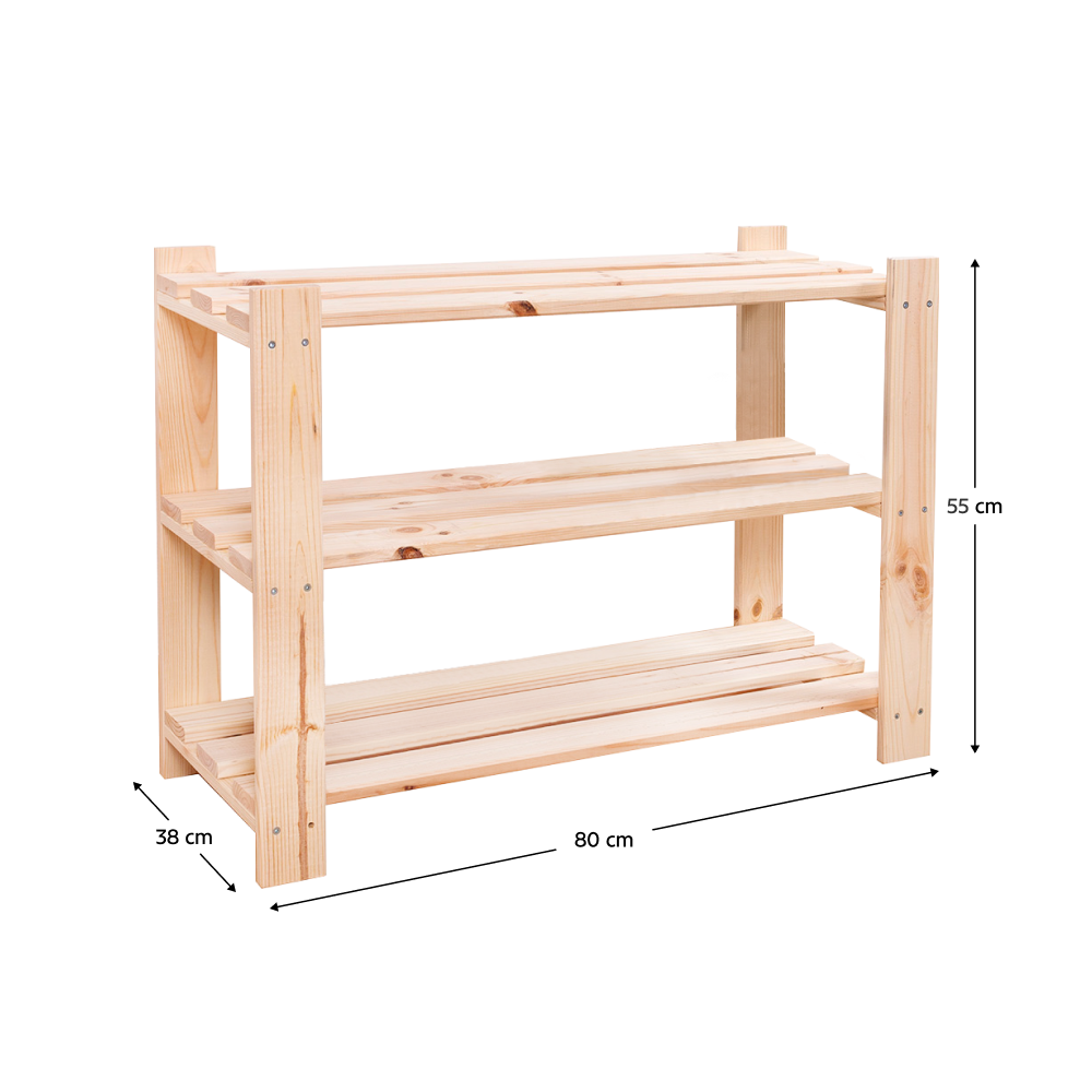 Polcállvány, természetes, fenyő, SIMU 550 Polcállvány, természetes, fenyő, SIMU 550