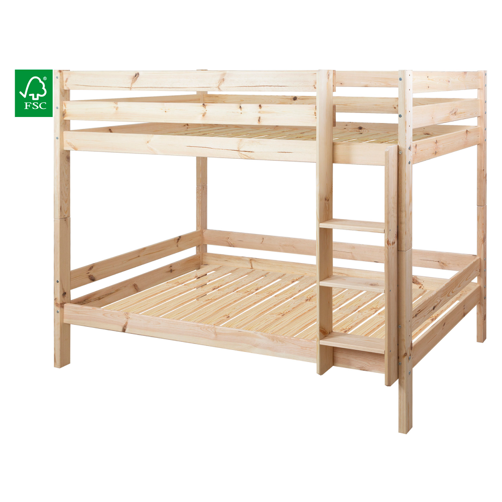 Emeletes ágy biztonsági akadállyal, 90x200, lucfenyő, BENY Emeletes ágy biztonsági akadállyal, 90x200, lucfenyő, BENY