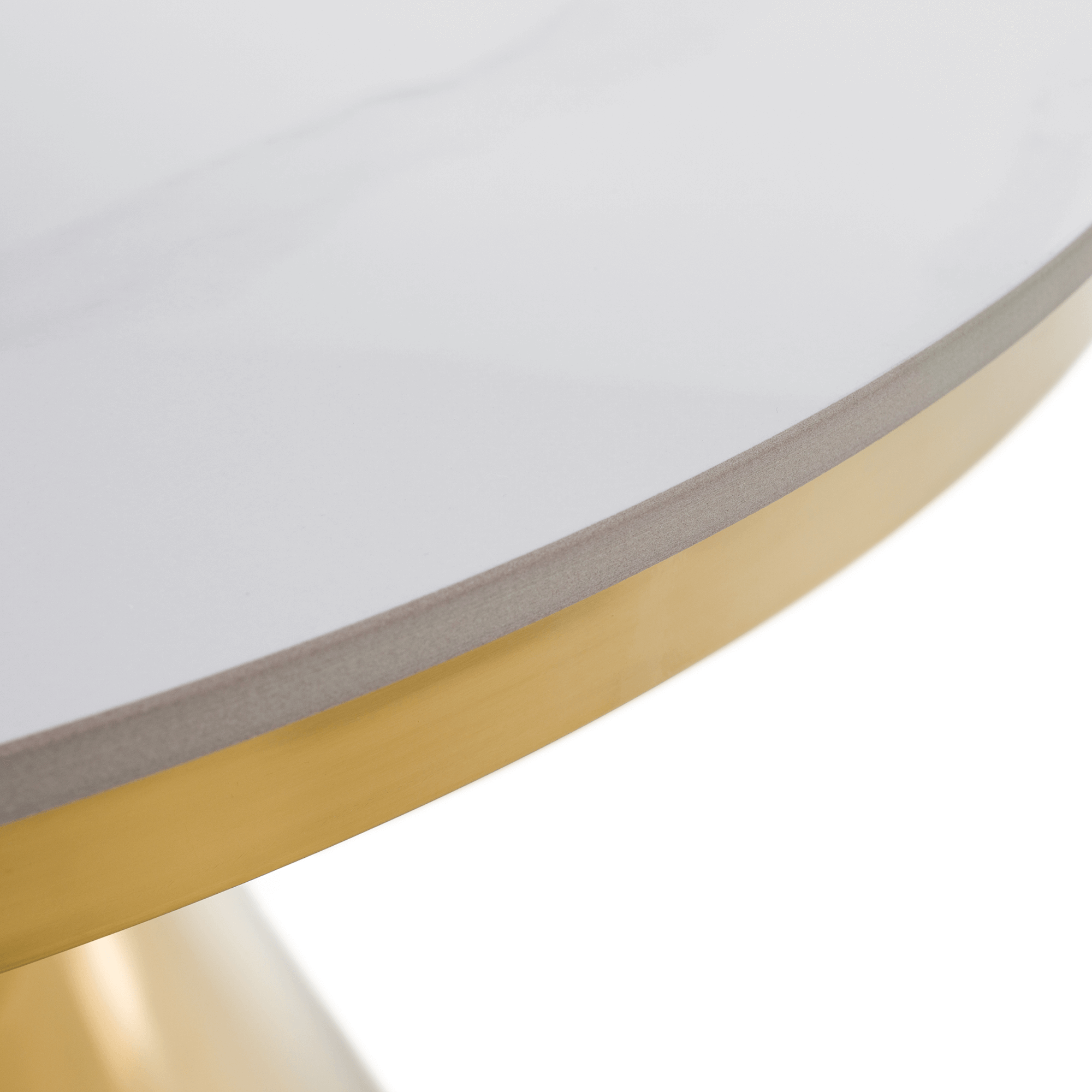 Jedálenský stôl, zlatá/biely mramor, GREIS TYP 1