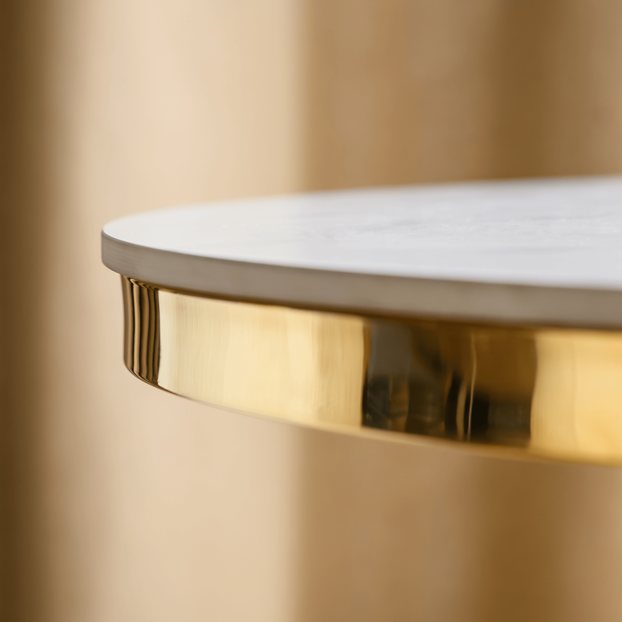 Jedálenský stôl, zlatá/biely mramor, GREIS TYP 1