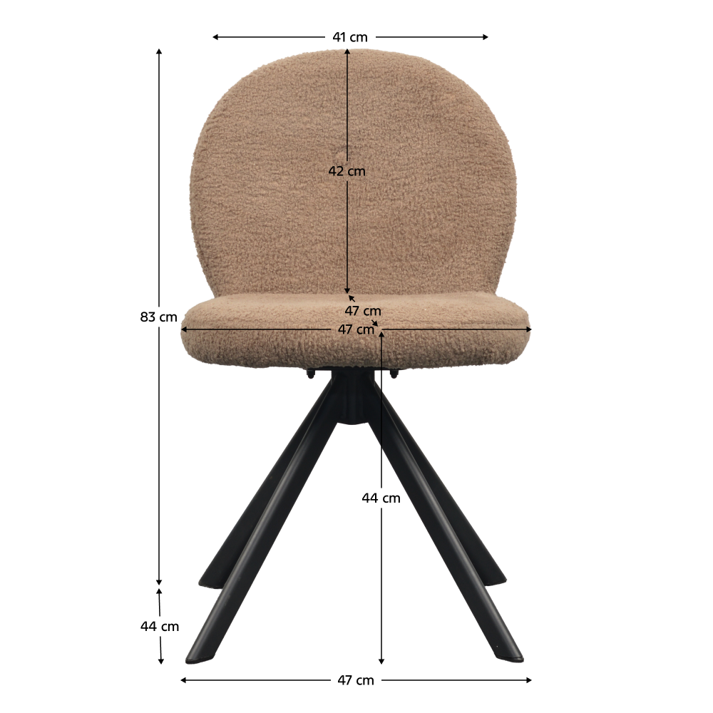 Jedálenská stolička, svetlohnedá/čierna, RODIA