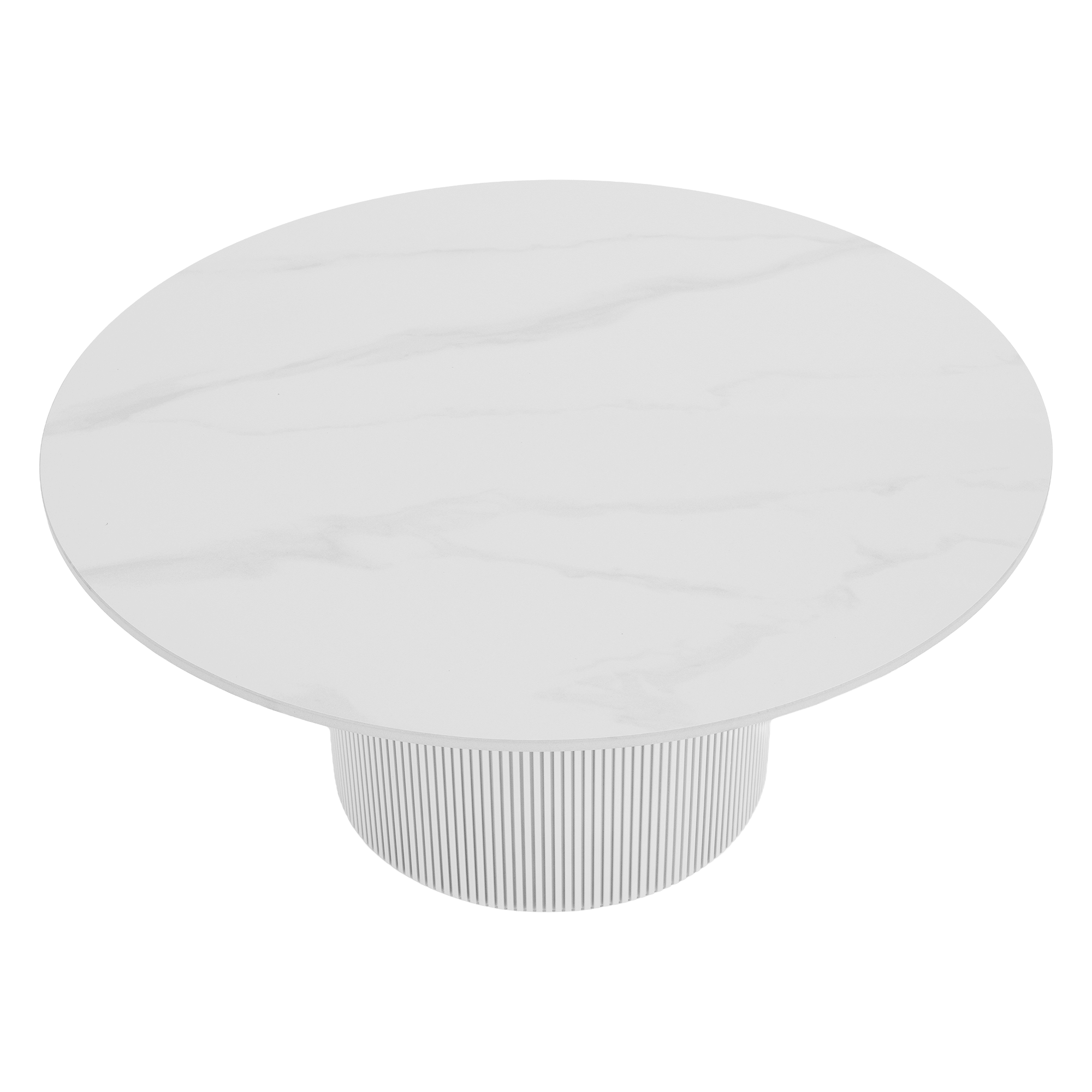 Dohányzóasztal, fehér márvány/MDF, átmérő 80 cm, MAHIR TYP 1 Dohányzóasztal, fehér márvány/MDF, átmérő 80 cm, MAHIR TYP 1