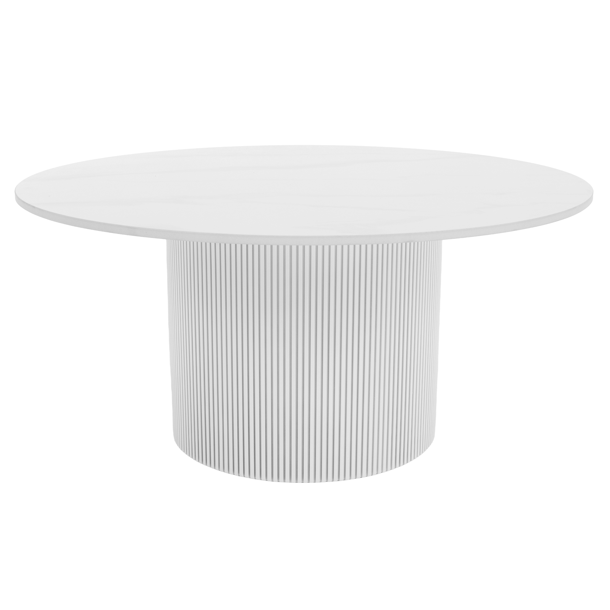 Dohányzóasztal, fehér márvány/MDF, átmérő 80 cm, MAHIR TYP 1 Dohányzóasztal, fehér márvány/MDF, átmérő 80 cm, MAHIR TYP 1