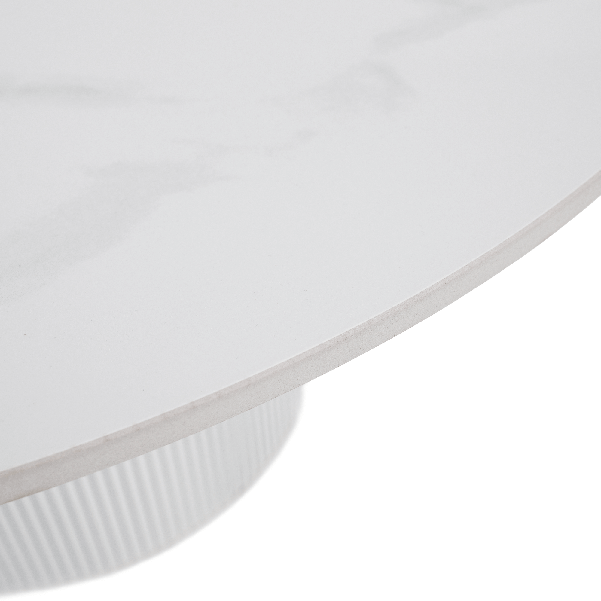 Dohányzóasztal, fehér márvány/MDF, átmérő 80 cm, MAHIR TYP 1 Dohányzóasztal, fehér márvány/MDF, átmérő 80 cm, MAHIR TYP 1