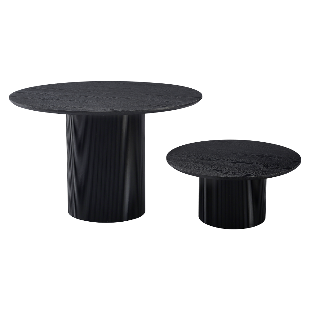 Konferenčný stolík, čierna, priemer 80 cm, MAHIR TYP 2