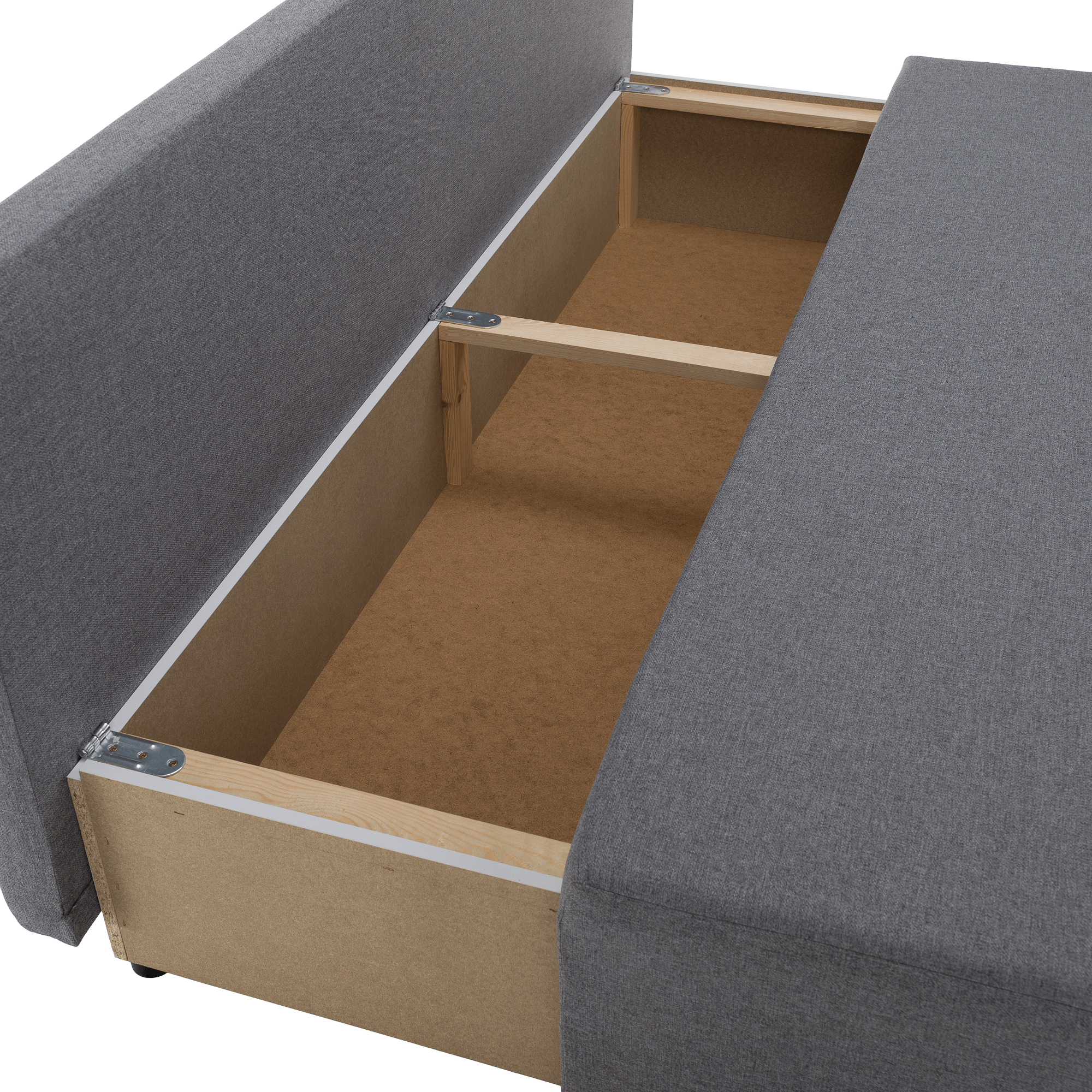 Kihúzható heverő, világosszürke, EUGI Kihúzható heverő, világosszürke, EUGI