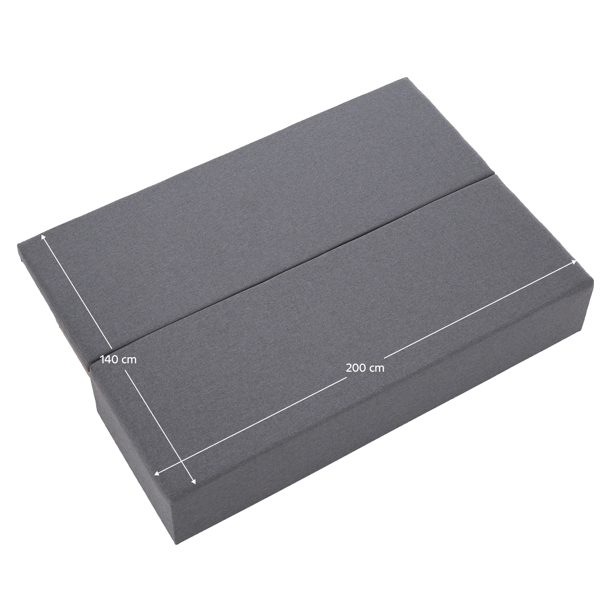 Kihúzható heverő, világosszürke, EUGI Kihúzható heverő, világosszürke, EUGI