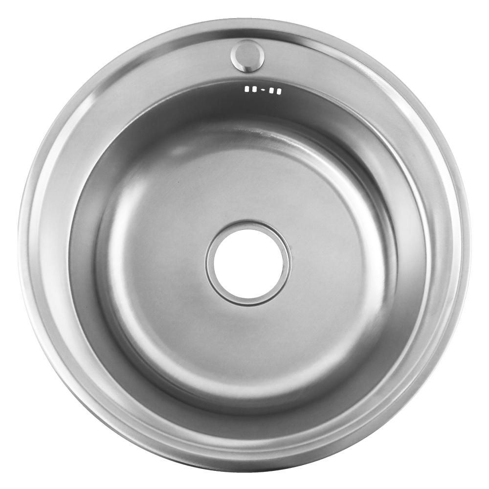 Nerezový dřez se sifonem, 51x51, RUNDO