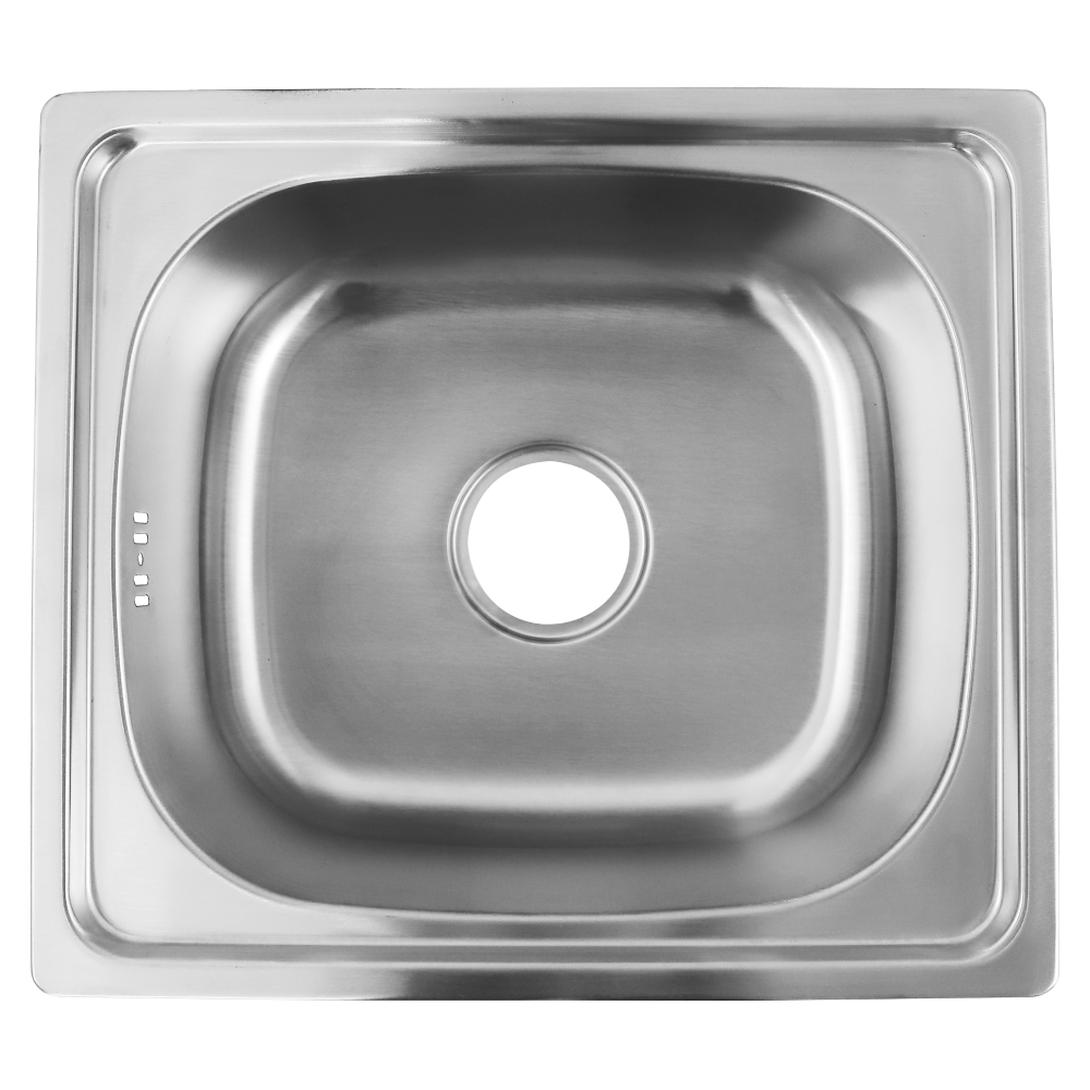 Nerezový dřez se sifonem, 46x41, NELIOS