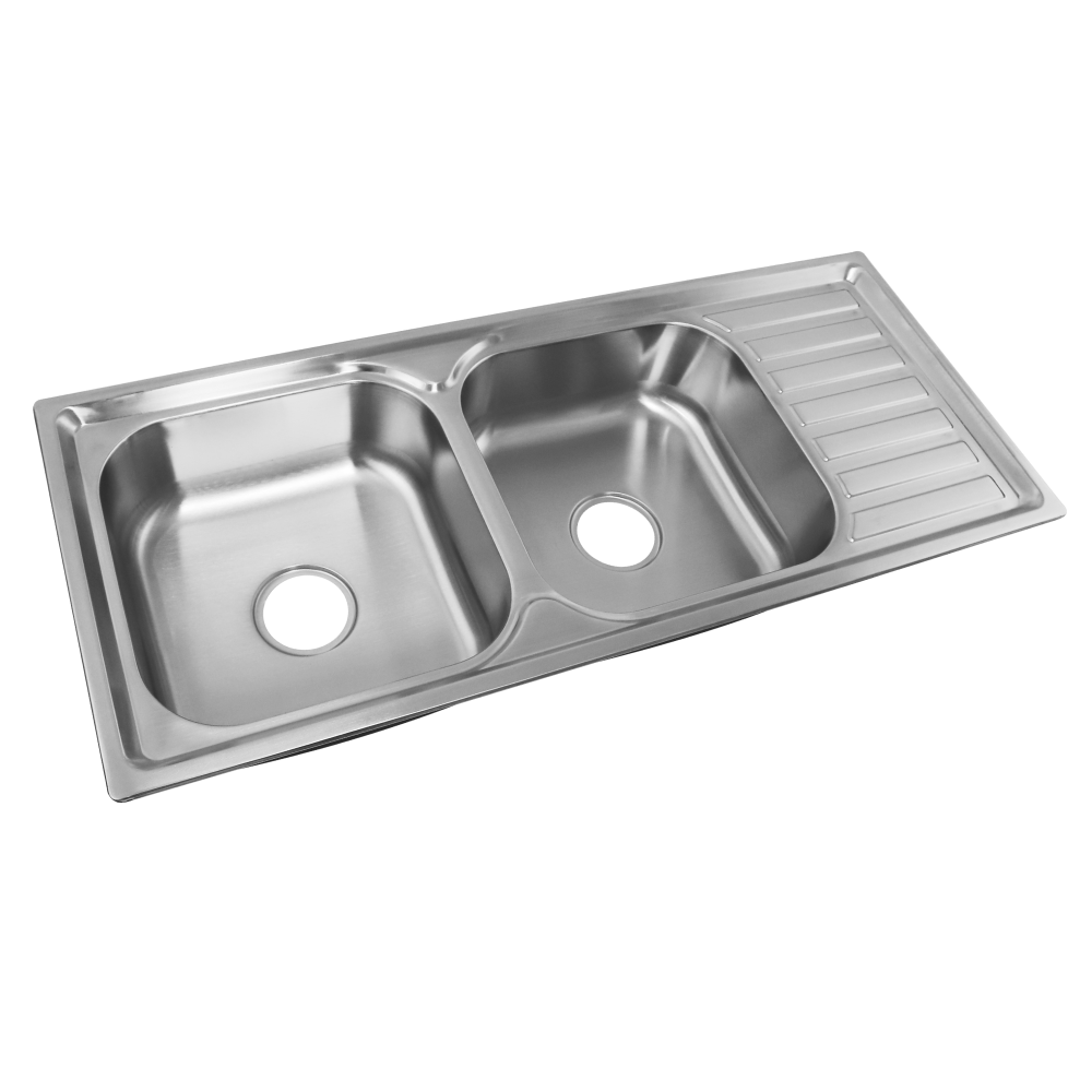 Nerezový dřez se sifonem, 105x45, DUPLO