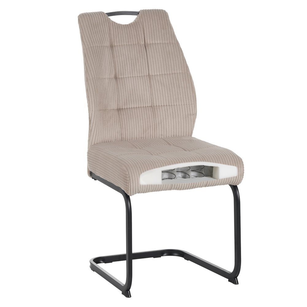 Jedálenská stolička, hnedosivá Taupe/čierna, KELMA