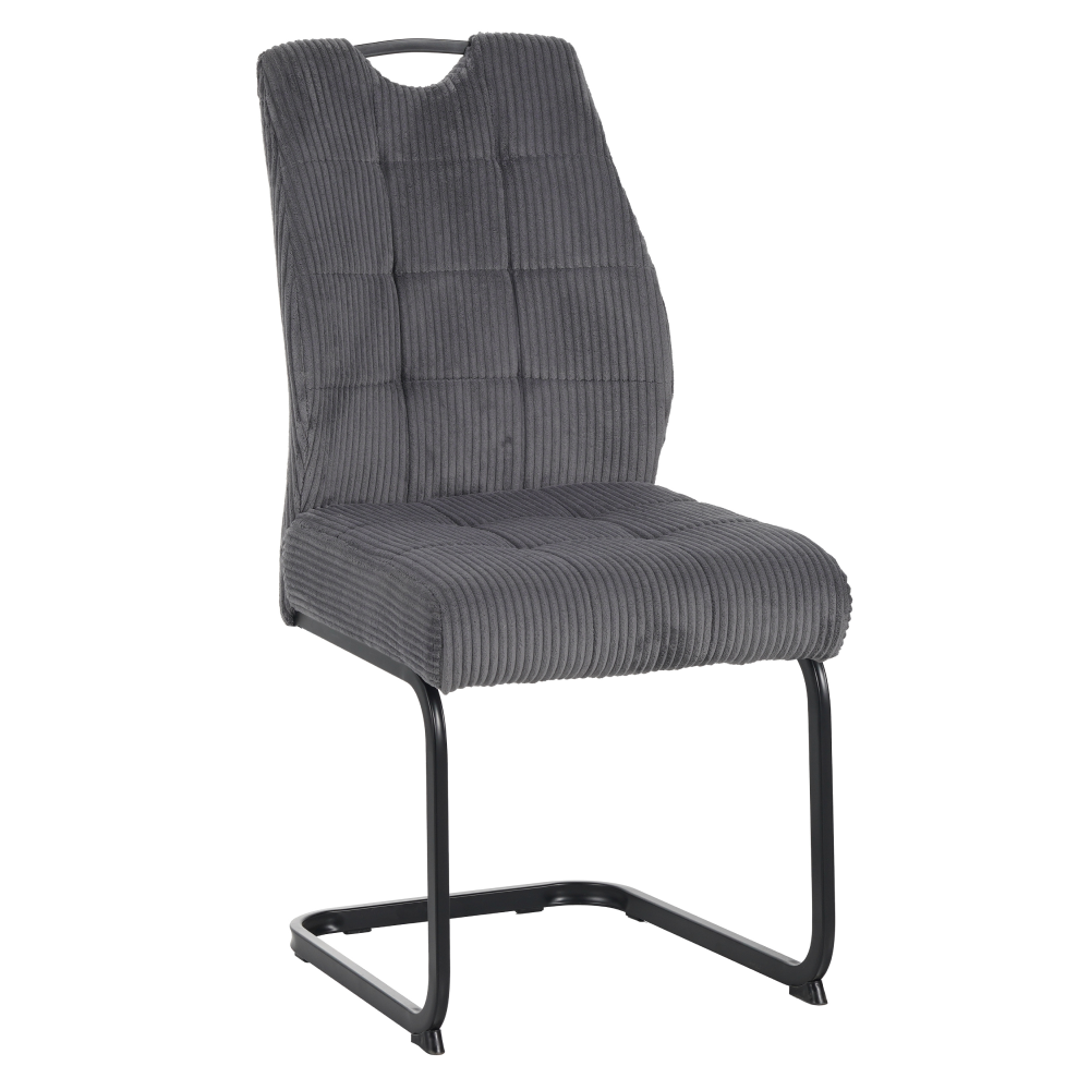 Jedálenská stolička, sivá/čierna, KELMA