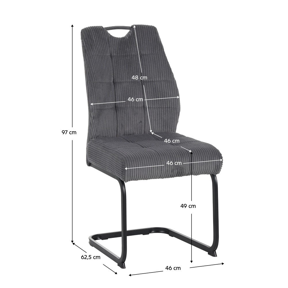 Jedálenská stolička, sivá/čierna, KELMA