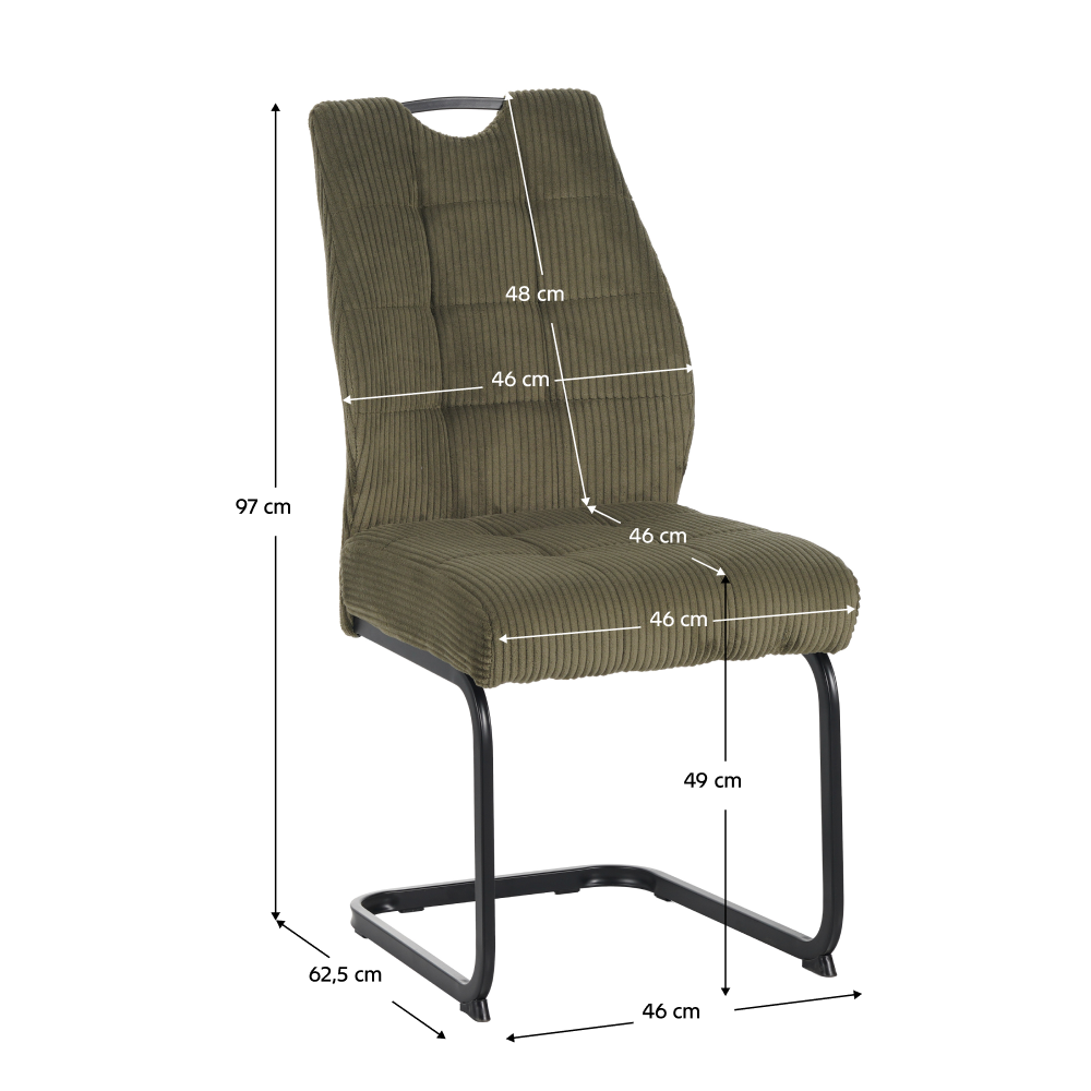 Jedálenská stolička, zelená/čierna, KELMA