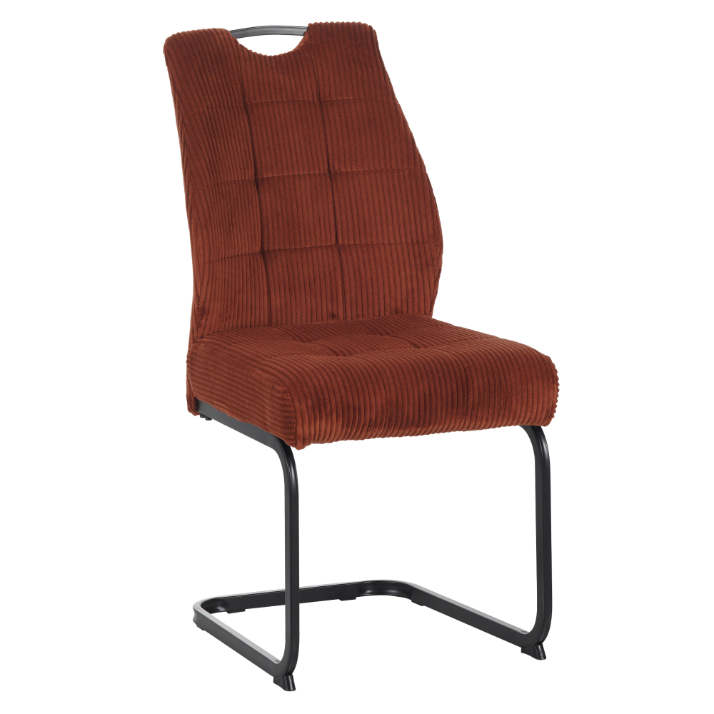 Jedálenská stolička, terakota/čierna, KELMA