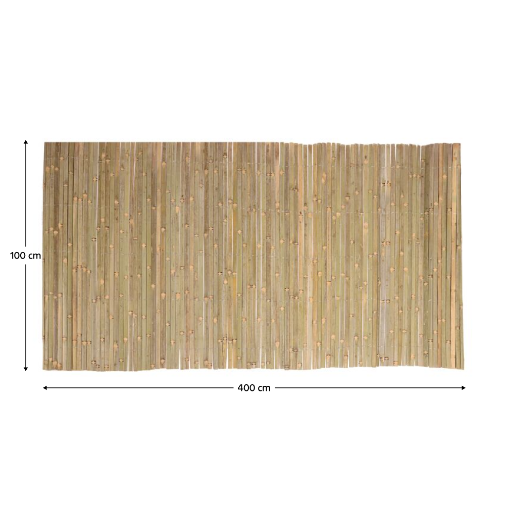 Záhradná zástena, bambus, 400x100 cm, ANLAN