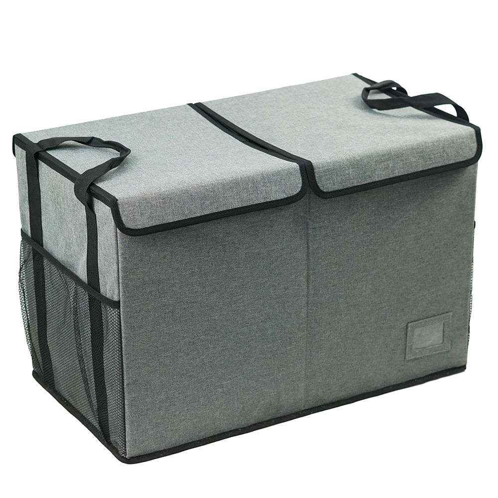 Összecsukható tároló doboz, szürke/fekete, DETER