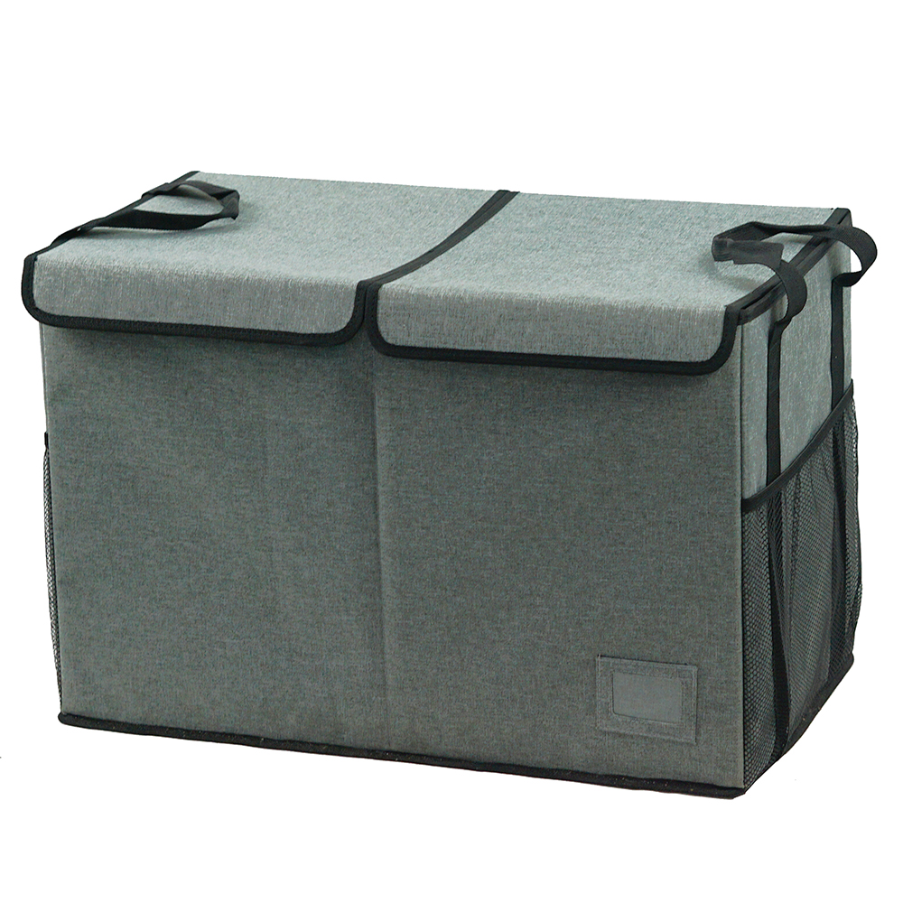 Összecsukható tároló doboz, szürke/fekete, DETER