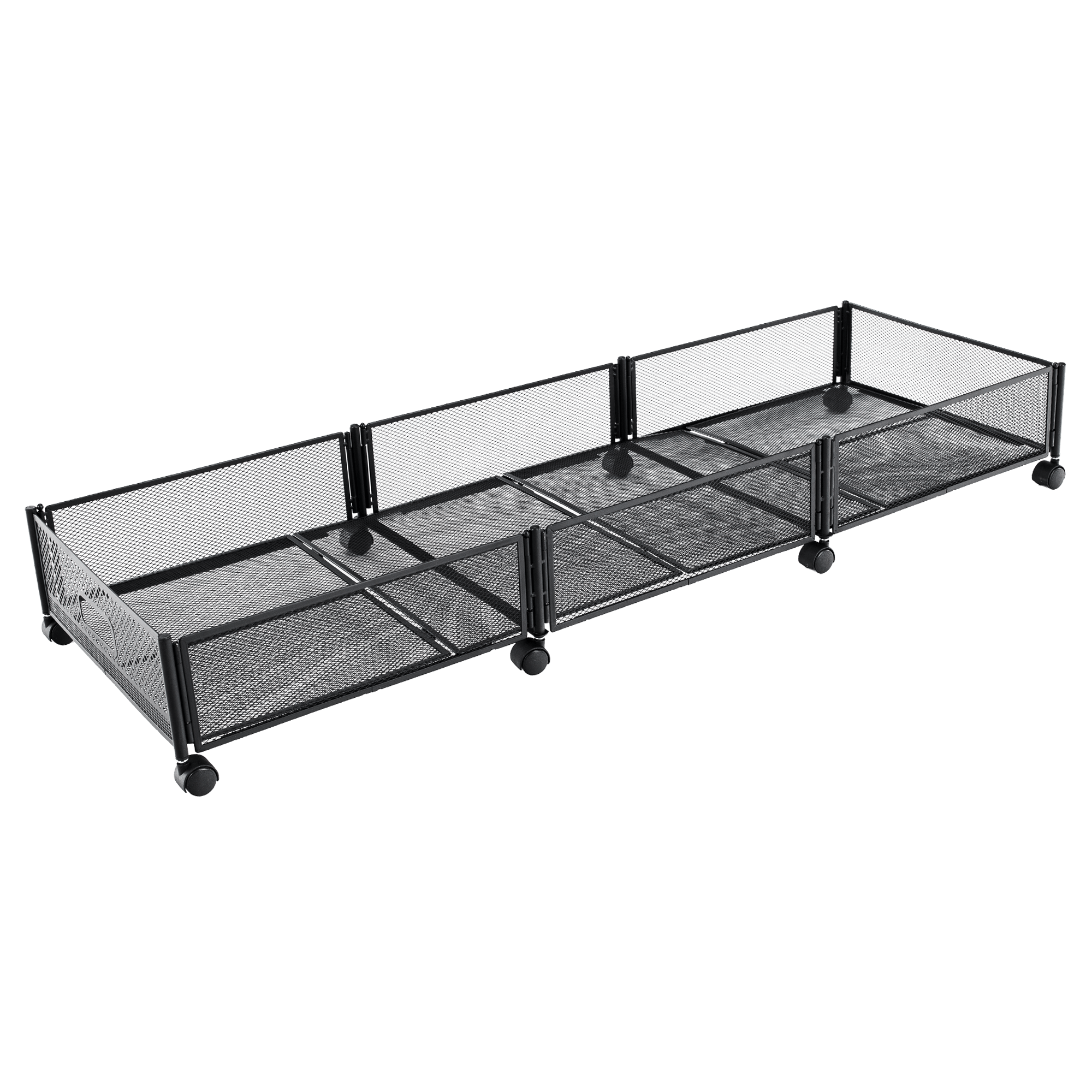 Organizér pod postel s kolečky, černá, TOMKO TYP 2