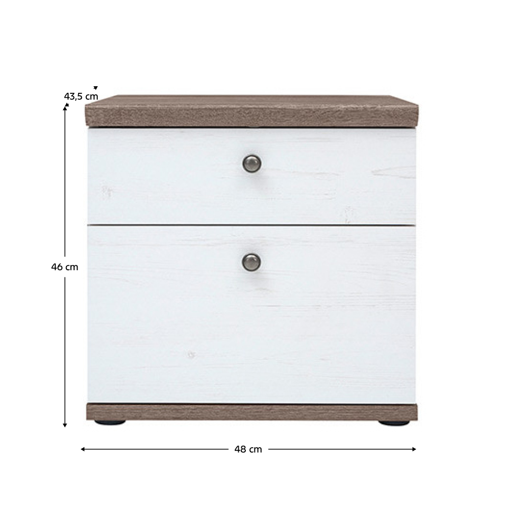 Éjjeliszekrény, canyon fenyő/sonoma trüffel tölgy, TEINA KOM2S Éjjeliszekrény, canyon fenyő/sonoma trüffel tölgy, TEINA KOM2S