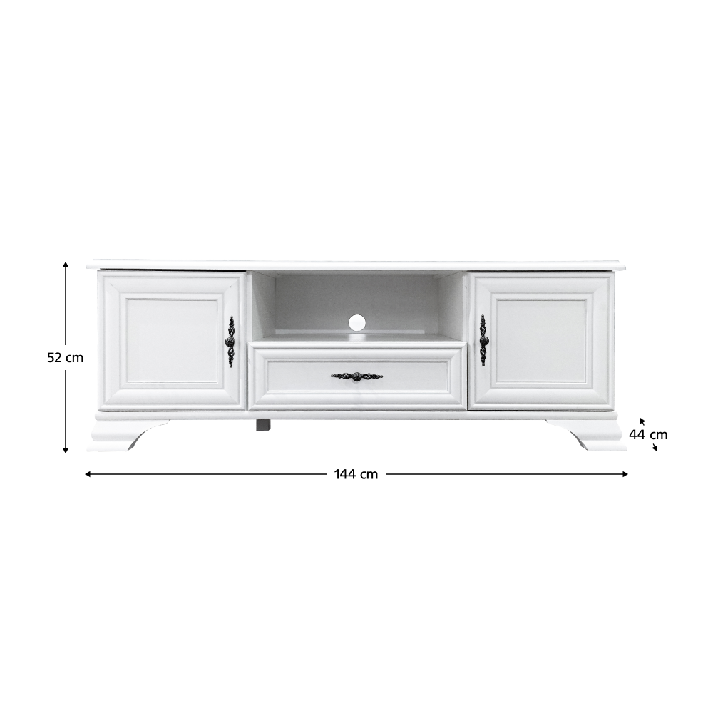 TV-asztal, alpesi fehér, KENTAK RTV2D1S