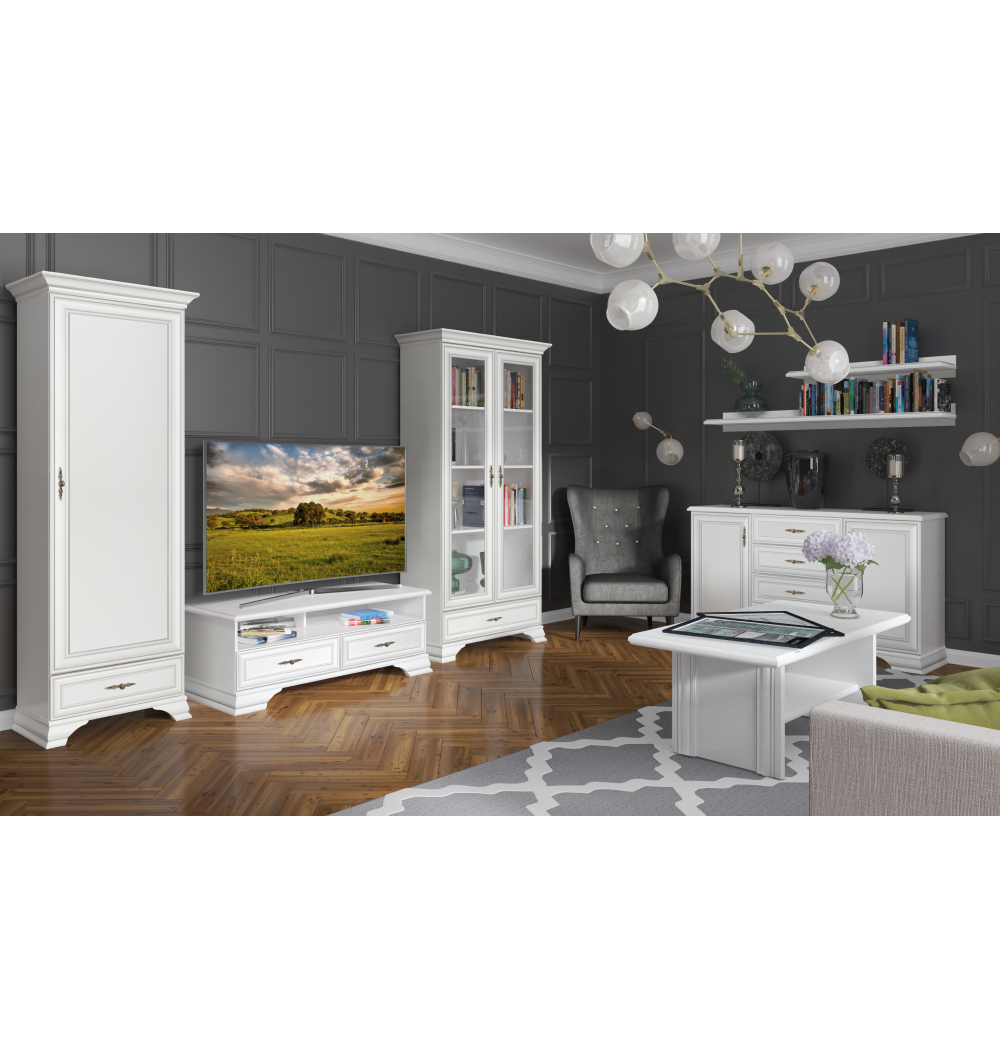 Regál, alpská biela, KENTAK REG1D1S