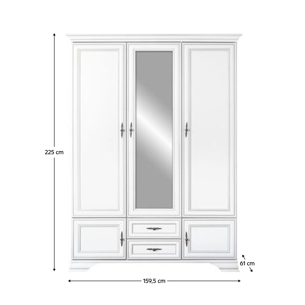 Skriňa, alpská biela, KENTAK SZF5D2S