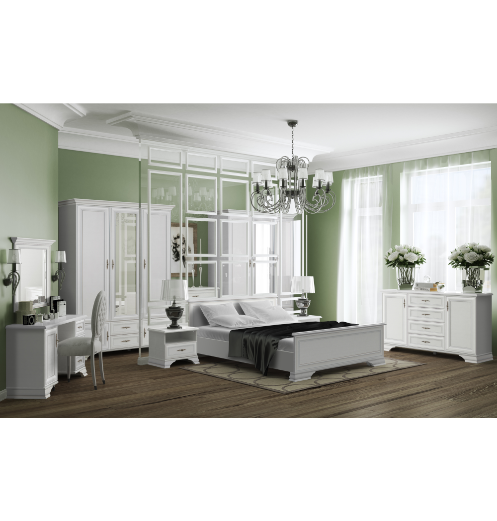 Ágy, 90x200, alpesi fehér, KENTAK