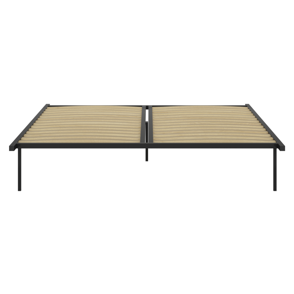 Önálló ágyrács, 160x200, fekete, fém/nyírfa, KENTAK Önálló ágyrács, 160x200, fekete, fém/nyírfa, KENTAK