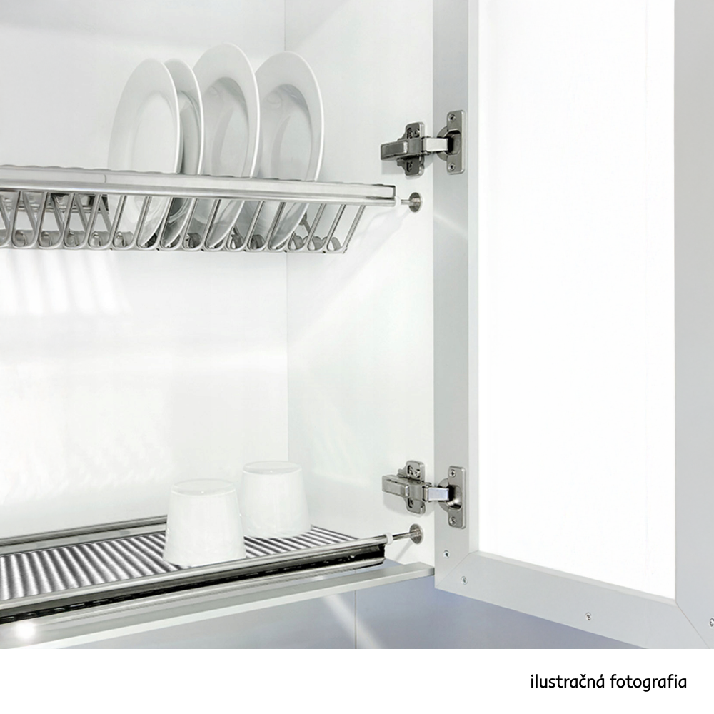 Odkvapkávač na riad do hornej skrinky, nehrdzavejúca oceľ, KAPIO TYP 2