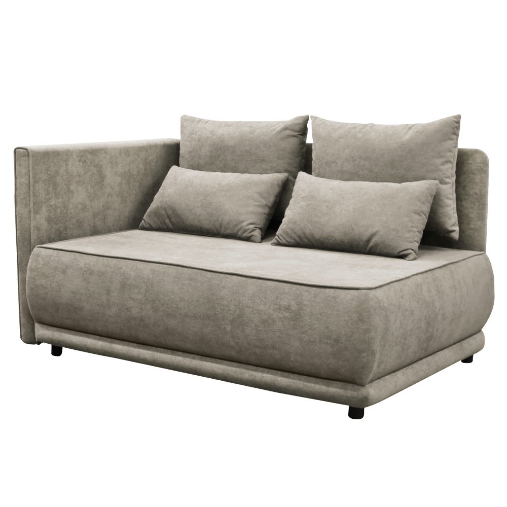 Kihúzható kanapé, bézsesszürke Taupe, balos, LIAMI