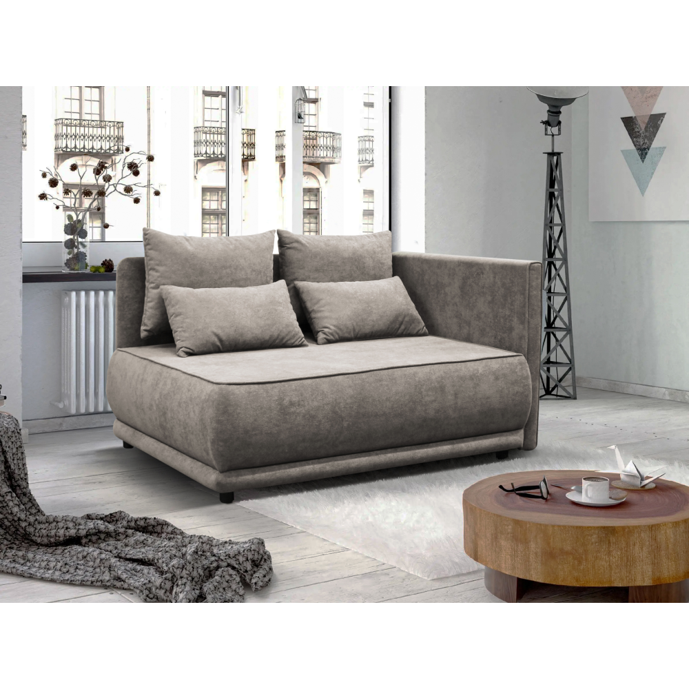 Rozkladacia pohovka, béžovosivá Taupe, pravá, LIAMI