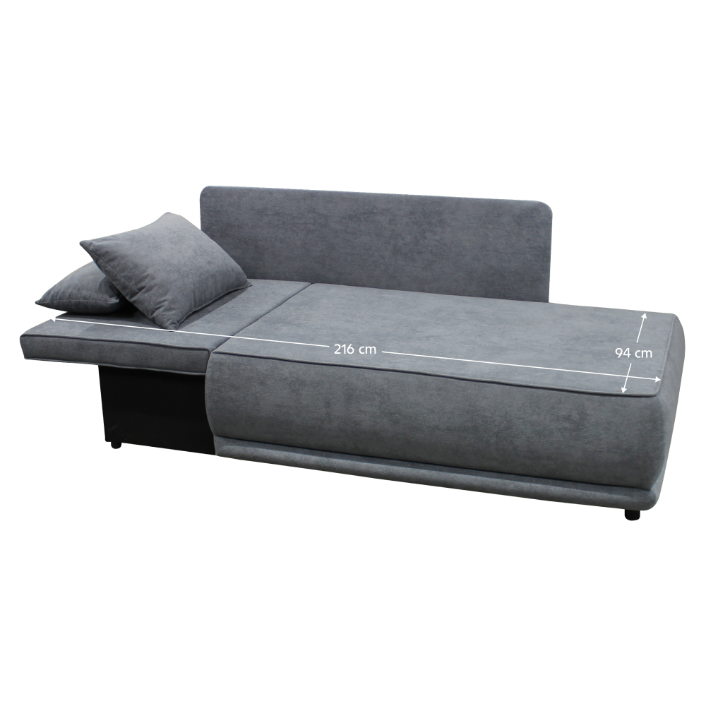 Kihúzható kanapé, szürke, balos, LIAMI Kihúzható kanapé, szürke, balos, LIAMI